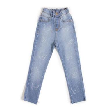 Imagem de Calça Jeans Borboleta Infantil Menina Skinny-Feminino