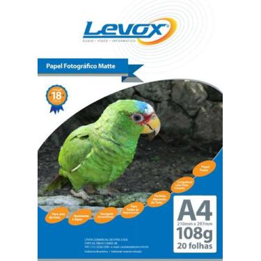 Imagem de 100 Folhas Papel Fotográfico A4 108g Starvox Matte Branco Fosco
