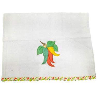 Imagem de Pano de Prato Bordado Pimenta 68x48cm 0151 - Auto Estima - Quanhe