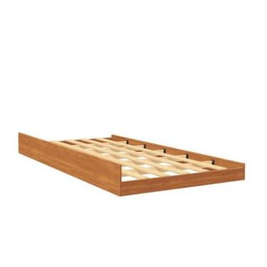 Imagem de Cama Auxiliar Solteiro 100% MDF Para Colchão 188x88 CM Com Rodízios - 