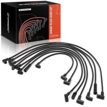Imagem de A-Premium 8 peças de fios de vela de ignição compatíveis com Chevrolet Malibu, Impala, Camaro, Caprice, C10 K20 Suburban e GMC C1500 C2500 Suburban & Buick Century & Oldsmobile Cutlass Cruiser e