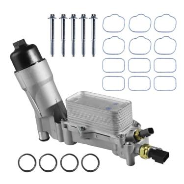 Imagem de 926-876 926-959 Caixa de filtro de óleo de motor de alumínio com refrigerador de óleo apto para Dodge Journey Charger Challenger Durango Avenger 2011-2016, adequado para Jeep Wrangler Grand Cherokee