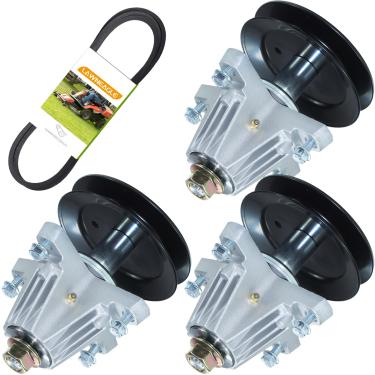 Imagem de Lawneagle Pacote com 3 conjuntos de eixo 918-06980 com correia 954-04077A substitui o conjunto de eixo Cub Cadet 918-06980, eixo 618-06980, 754-04077 para Cub Cade XT1-GT 50 KH, MTD G8200, G83000