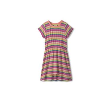 Imagem de Hatley Vestido de bainha alta e baixa para meninas (bebê/criança pequena), Listras macias, 10 Anos