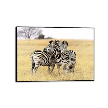 Imagem de SDYJ6GSW Imagens de animais em preto e branco para decoração de parede Três zebras na savana africana impressão de cavalo imagem de arte de parede em tela zebra decoração de parede para sala de estar