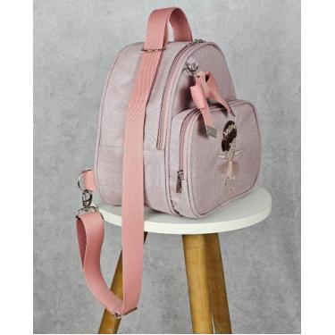 Imagem de KR RK Bolsas Mini Mochila / Mochilinhas 2 em 1 PERSONALIZADAS, Linho r