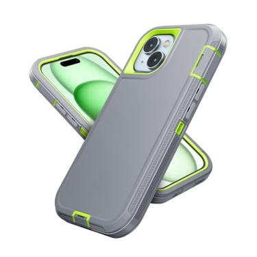 Imagem de Jelanry Capa para iPhone 15 Plus 5G, resistente e resistente, proteção de camada dupla, à prova de choque, com armadura fosca e porta USB C, capas de telefone antipoeira para Apple iPhone 15 Plus de
