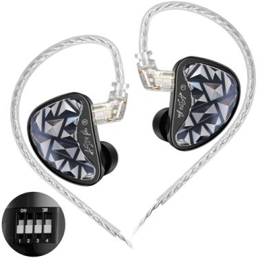 Imagem de Fones de ouvido intra-auriculares KZ AS24 Pro, com isolamento de ruído de graves HiFi, 12 drivers de armadura equilibrada IEM com fio (sem microfone, versão de ajuste)