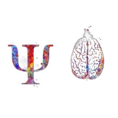 Imagem de Kit 2 Quadros Psicologia Símbolo Aquarela 24X18Cm - Vidro - Quadros On