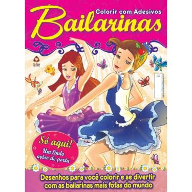 Imagem de Bailarinas - Colorir com Adesivos