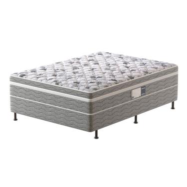 Imagem de Cama Conjugada Casal Advanced Com Espuma D28 54X138X188 Cm Probel Branco Com Cinza
