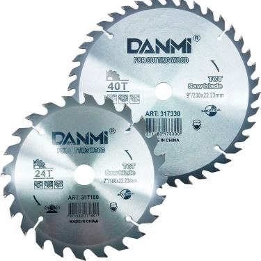 Imagem de Kit 2 Lamina Disco De Corte Prata Circular Madeira 180/230mm