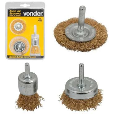 Imagem de Kit Escova De Aco Circular - Copo - Pincel Vonder