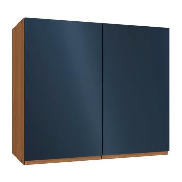 Imagem de Aéreo 2 Portas De 800mm De Madeira, Estilo Contemporanêo Canela- Azul