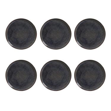 Imagem de Conjunto De Pratos Rasos Porto Brasil Bio Titanium Com 6 Pçs Azul