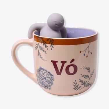 Imagem de Caneca Com Infusor Bordado De Vó – Zonacriativa