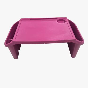 Imagem de Bandeja Mesa Colo Apoio Comer Refeição Cama Suporte Notebook Rosa