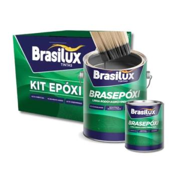 Imagem de Tinta Epoxi Brasilux Galão 3,6l P/ Banheiro/cozinha, CINZA ESCURO n3.5