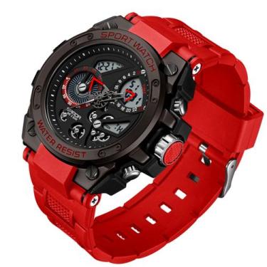 Imagem de Relógio Masculino Luminoso Dual Display Impermeável Esportivo - Sanda,