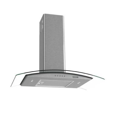 Imagem de Coifa Parede Clean Kromanox Vidro Curvo 75cm Nardelli, 220V