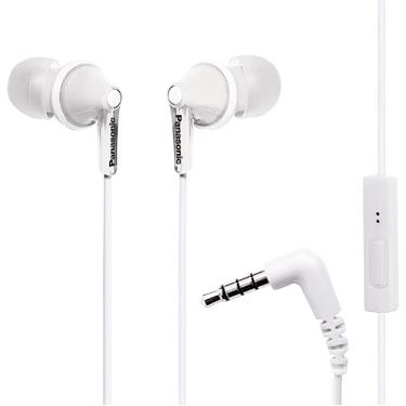 Imagem de Fones de ouvido intra-auriculares Panasonic Ergofit, Com microfone, Branco, RPTCM125W