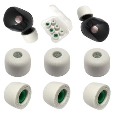 Imagem de Mijusun Ponteiras De Espuma Viscoelástica Para Fones Ouvido Sony Wf-1000Xm5 Com Filtro E Capa Wf-1000Xm4, 3 Pares, Cinza Médio