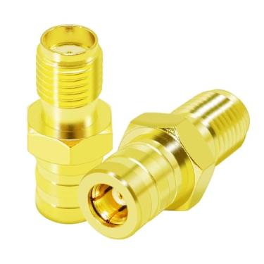 Imagem de CNARIO Adaptador Coaxial Sma Fêmea Para Conector Smb Banhado A Ouro Wi-Fi/Antena/Rádio Bidirecional/Drone Fpv 2 Peças