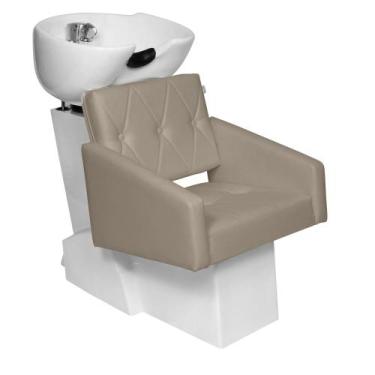 Imagem de Lavatório Cuba porcelana Branca Diamante Para salão Estofado Fendi - M