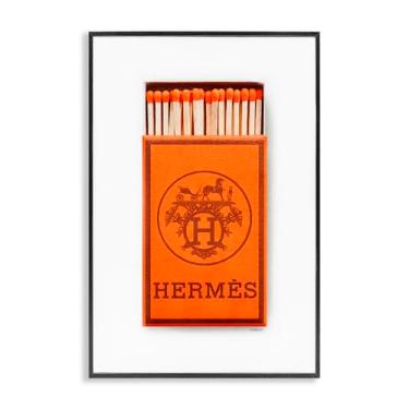 Imagem de Stupell Industries Iconic Orange Glam Matchbox Preto Emoldurado Giclee Art Design por Amanda Greenwood, 20 x 30
