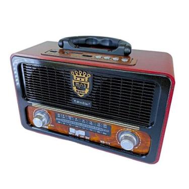 Imagem de Rádio Retrô C/ Entrada Usb E Cartão De Memória E Auxiliar - MiniStar