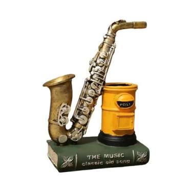 Imagem de Suporte De Caneta De Resina Para Saxofone Retrô, Violino, Sala De Esta