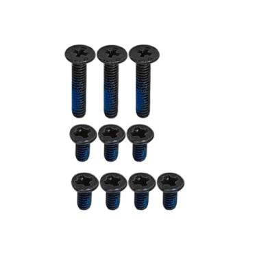 Imagem de Zahara Parafusos de substituição da capa inferior inferior preta para ASUS ROG Zephyrus S17 GX703 GX703HS GX703HR GX703HM(3 longos e 7 curtos)