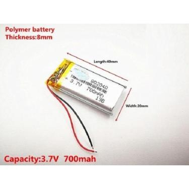 Imagem de Bateria 802040 3,7v 700mah 8mm X 20mm X 40mm 2 Fios - - bgb