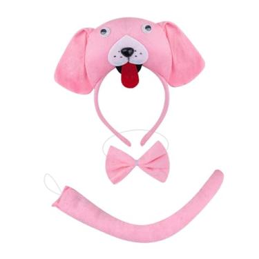 Imagem de YIJU Kit de laço de cauda de animal, cosplay de festa para fantasiar, baile de máscaras, carnaval, Rosa