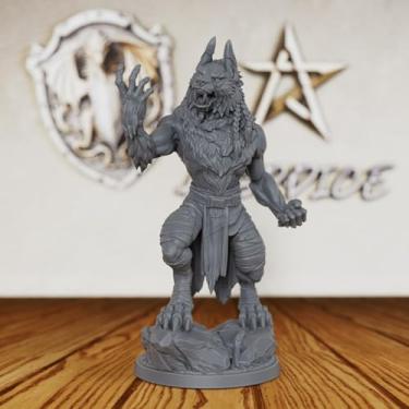 Imagem de AUSPDICE Dnd Miniatura De Lobisomem Sem Pintura Para Rpg De Mesa, Mundo De Fantasia, Figura Em Miniatura Presente Ideal Para Mestres De Masmorras