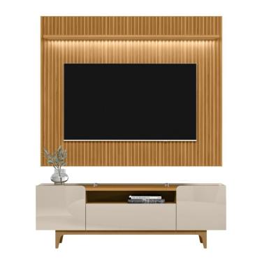 Imagem de Home Ripado Com Led Para Tv 75' Midway Tauari Off-white