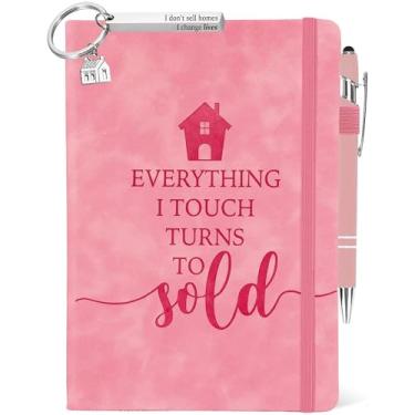 Imagem de Caderno feminino para corretor de imóveis, 200 páginas, com 200 páginas, forrado com caneta, Everything I Touch Turns to Sold, presentes para corretora de imóveis, aniversário, Natal
