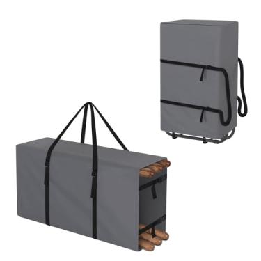 Imagem de Explore Land Bolsa dobrável 2 em 1 para cadeira – Capa de móveis 900D para lounge, transporte leve, com gravidade zero, andador dobrável (106,6 cm C x 23 cm L x 71 cm A, cinza)