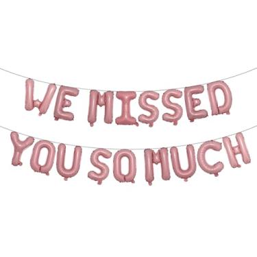 Imagem de Welcome Home Decorações We Missed You So Much Banner Balloons for Army Military Theme Deployment Return Home Welcome Back Family Party Decorações (WE MISSED YOU SO MUCH Pink)