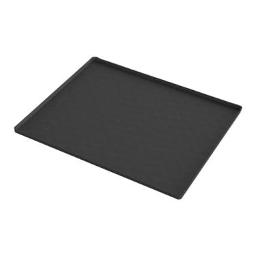 Imagem de IEUDNS Capa de silicone para lavadora e secadora, para freezer superior, para cozinha, lavanderia, mini geladeira, à prova de poeira, bandeja coletora, Preto 60x50cm