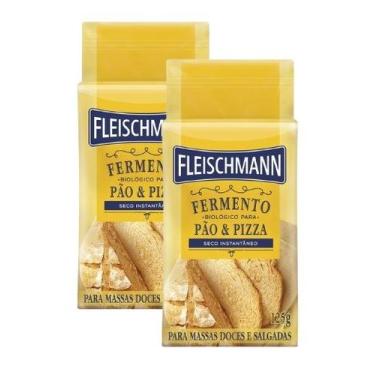 Imagem de Kit 2 Fermento Biológico Seco Fleischmann Massa Salgada 500g