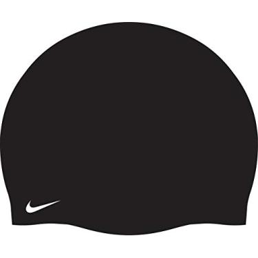 Imagem de Nike Swim Boné adulto unissex de silicone sólido, preto/branco - OS
