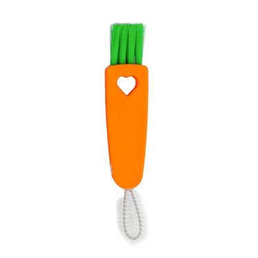 Imagem de Escova De Limpeza Multiuso Para Teclado Cantos Frisos Notebooks 3 Em 1 Cor:laranja