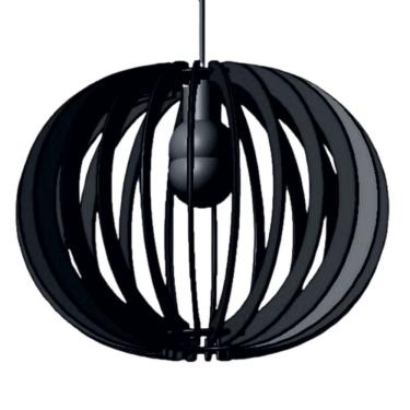 Imagem de Luminária Teto Tipo Pendente Lua Cheia Mdf - Completa Cor: Preta