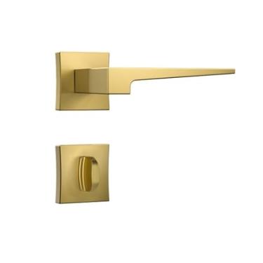 Imagem de Fechadura Porta Externa Dourada Gold Classic 3200 Stam Quadrada Maquina 55 Mm