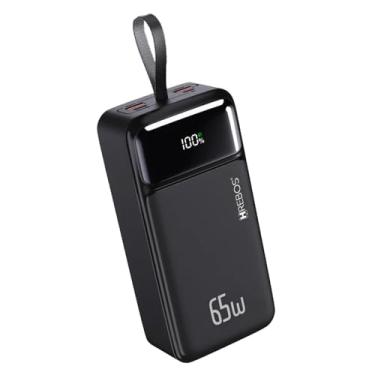 Imagem de Carregador Portátil Power Bank Premium Turbo de 65w com 30000mAh para Macbook, Notebook, Celular, Tablet Carregador Universal Potente Com Led Digital de Bateria Hrebos Premium PB-958