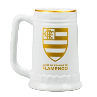 Imagem de Caneca Branca Porcelana 500ml Luxo - Flamengo TSP005BR-5-B
