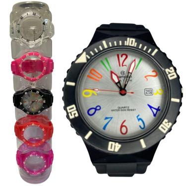 Imagem de Relógio Unissex Champion Original Troca Pulseira CP30119XA Pulseira Preta Fundo Cinza-Unissex