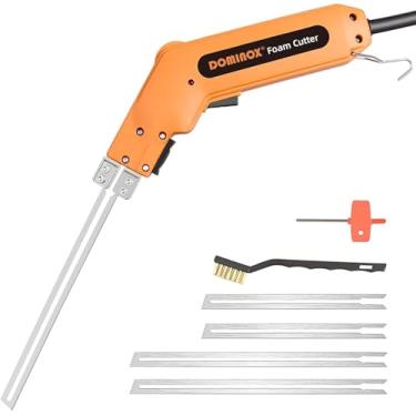 Imagem de DOMINOX Cortador de espuma Hot Knife com 4 lâminas, kit de ferramentas de corte de espuma, cortador de isopor resistente para cortar isolamento de placa de espuma, EPP, EPS, XPS, EVA, EPE, PU, placa