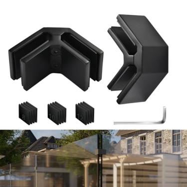 Imagem de Grampos de vidro para piscina, pacote com 4, braçadeira de balaustrada de vidro para 5/40.6 cm - 3/20.3 cm-1/5.1 cm Thinkness, suporte de clipe de grade dupla face de aço inoxidável 304 para varanda